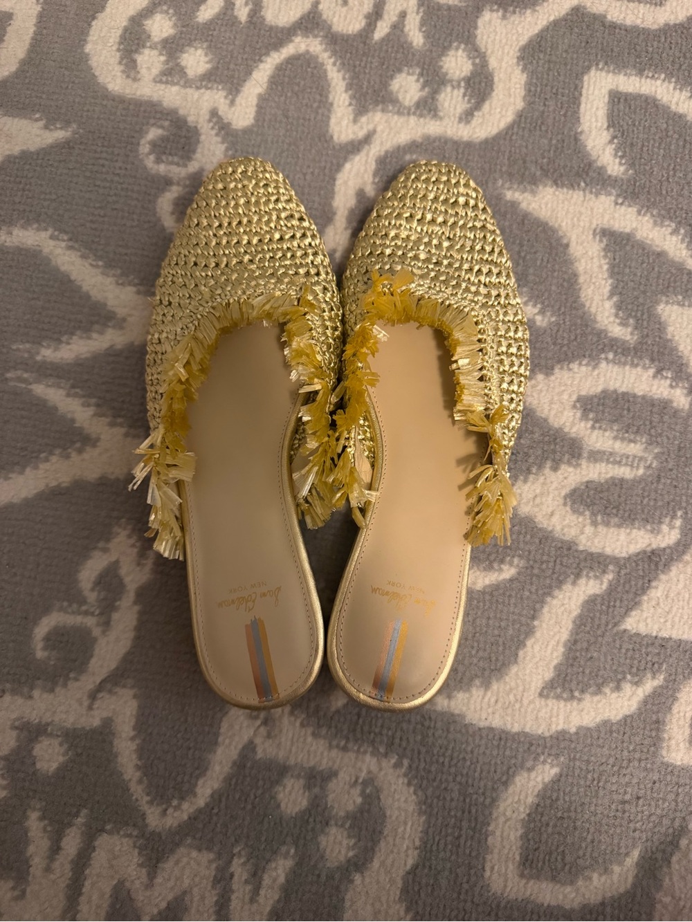 Sam Edelman gold mules